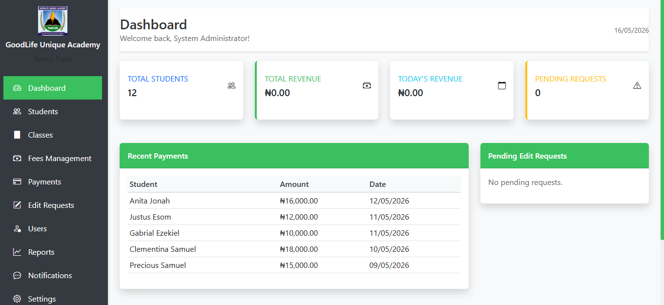 Smart School Fees Management System